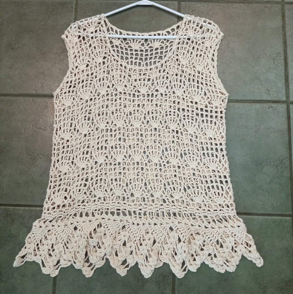 Crocheted vest Size L